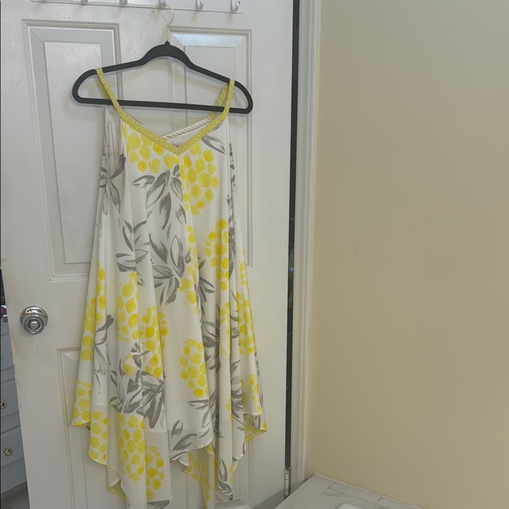 Merona Yellow and Cream Dress